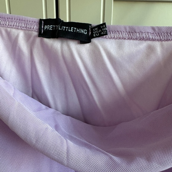 PrettyLittleThing Lilac Asymmetrical Dress - Picture 3 of 7